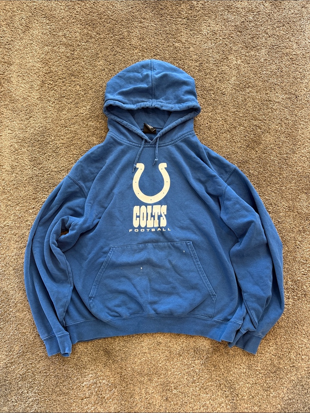 NFL Colts Blue Zip-Up Style Hoodie with White Logo